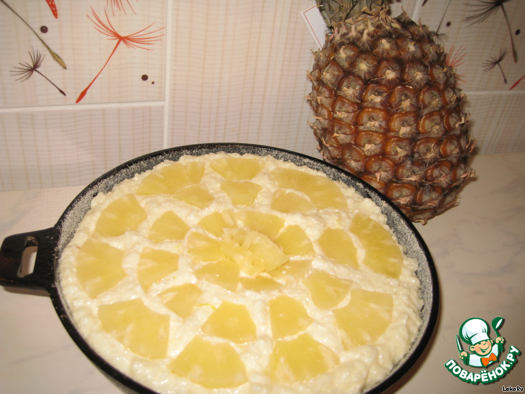 Cottage cheese dessert with pineapple