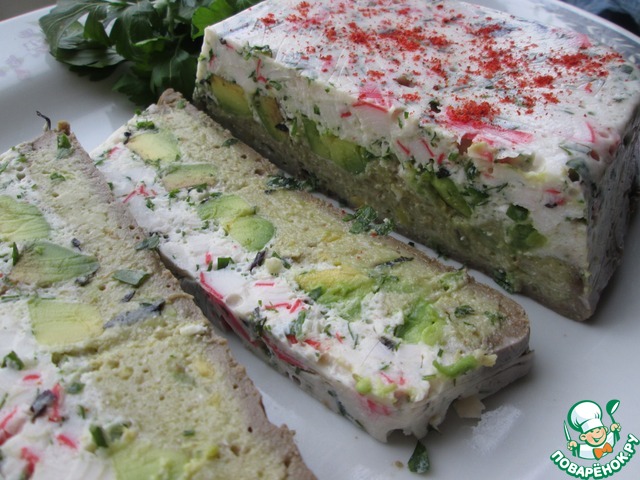 Террин из авокадо и крабового мяса