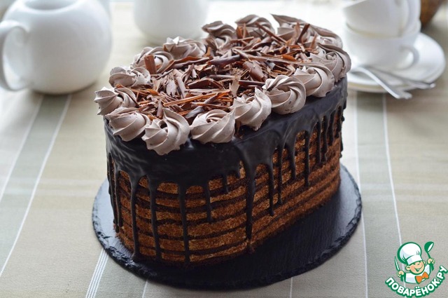 Chocolate cake with butter cream