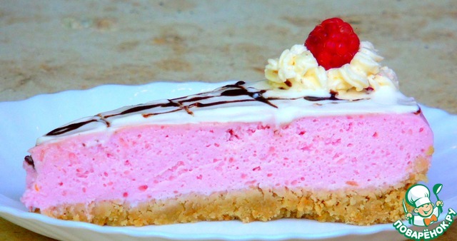 Raspberry cheesecake with white chocolate