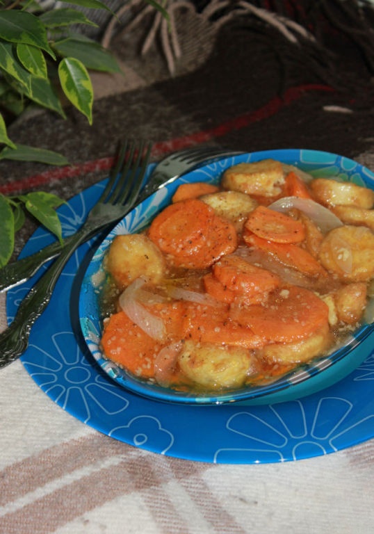 Tofu with vegetables and soy sauce, Kikkoman