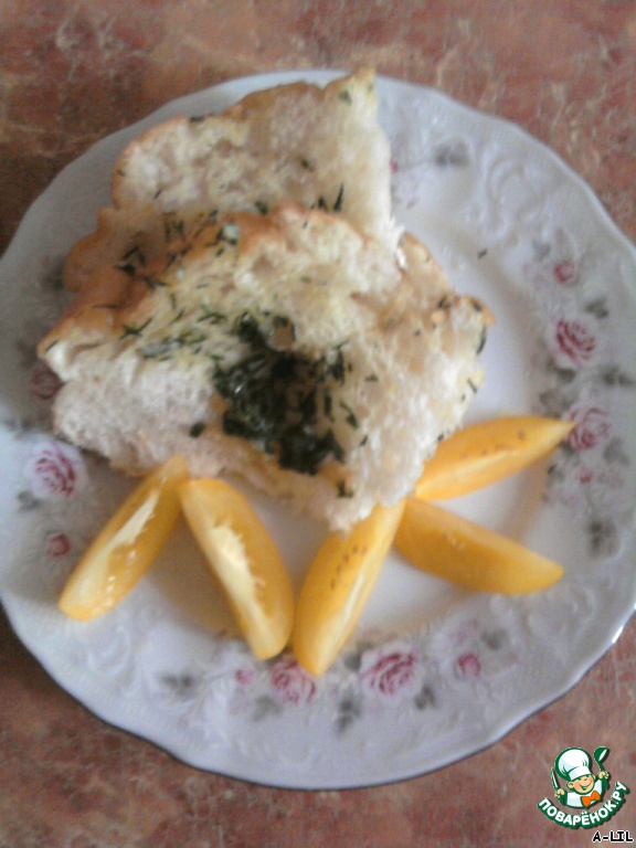 Ciabatta with garlic and dill