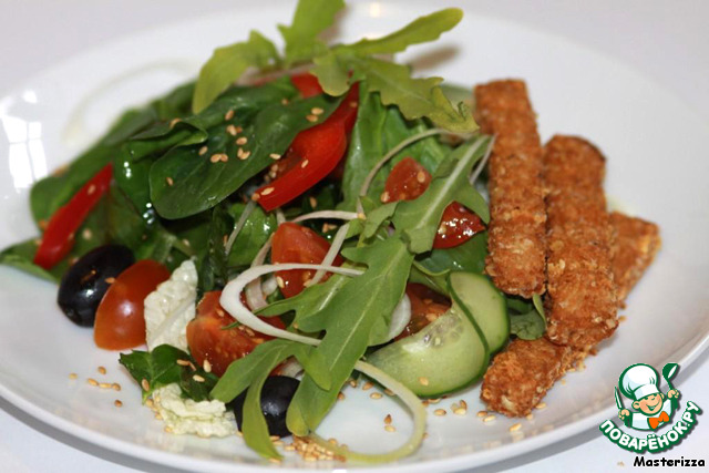 Vitamin salad with oat sticks