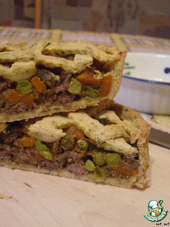 Beef pie and curry