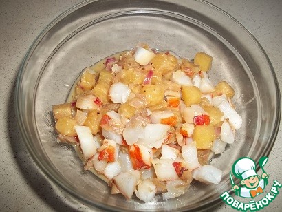 Креветки с ананасом в кокосовом молоке