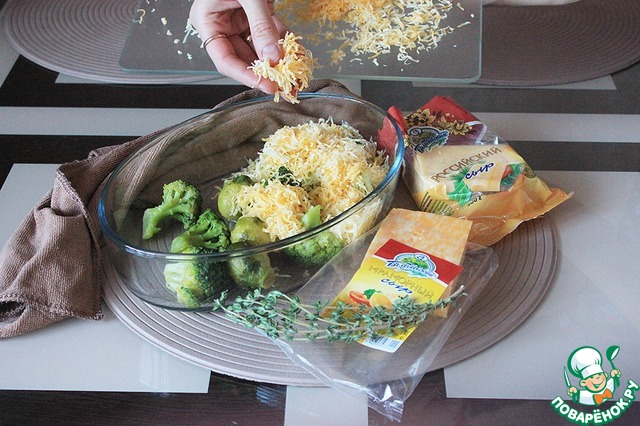 Капуста на шпажках в сыре