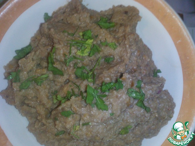 Pate of eggplant and eggs