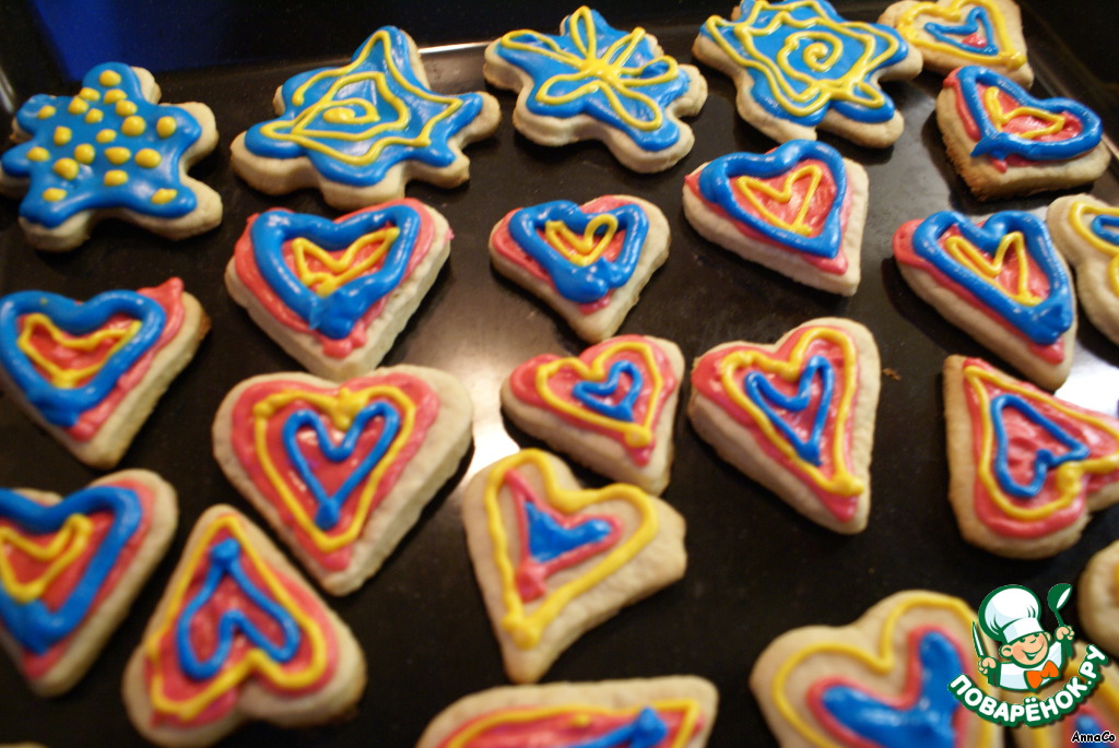 Песочное печенье с королевской глазурью / Shortbread Cookies with Royal Icing