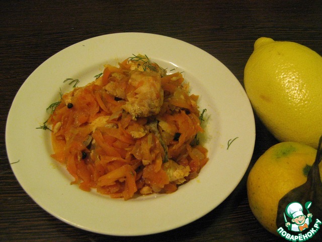 Горбуша под морковным маринадом