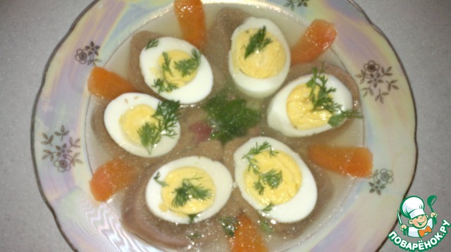 Заливное из говяжьего языка