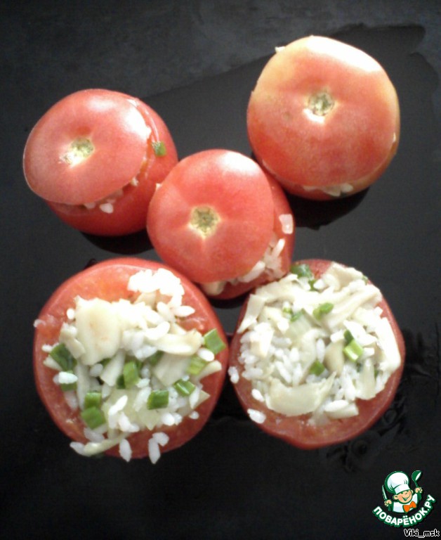 Помидоры, фаршированные грибами