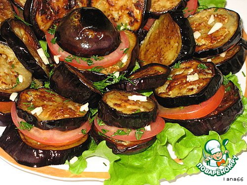 Баклажано-помидорные столбики