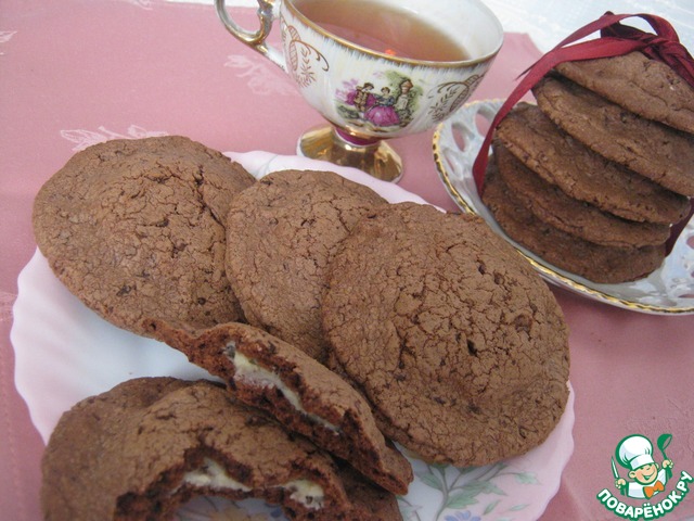 Chocolate cookies with a surprise