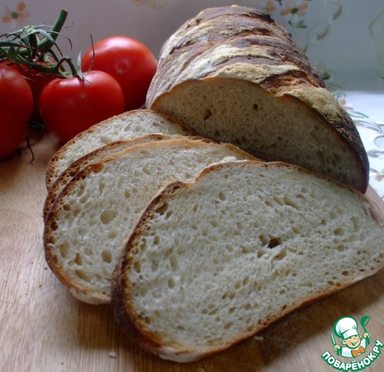 White bread with liquid yeast