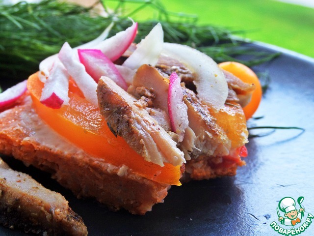 Гречневая галета с овощами и курицей