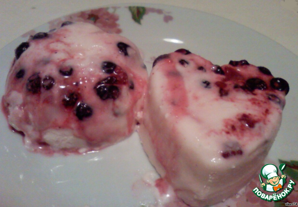 Cottage cheese and jelly dessert 