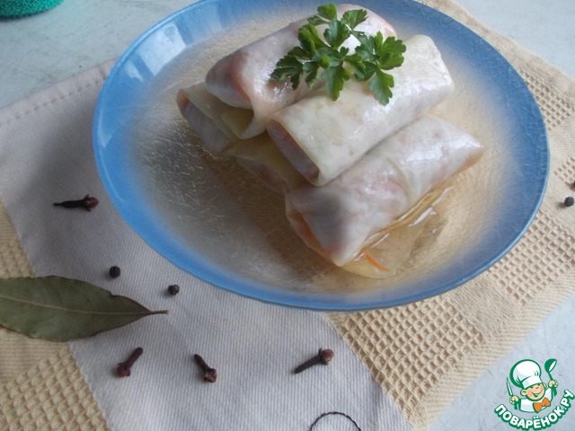 Маринованные голубцы с овощной начинкой