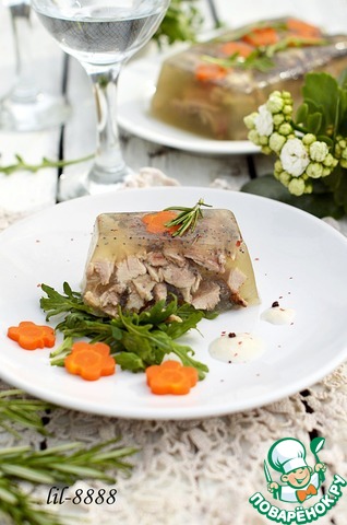 Заливное из кролика с маком