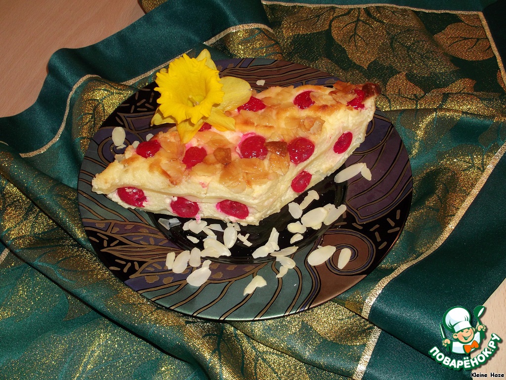 Sweet cherry-cheese lasagna