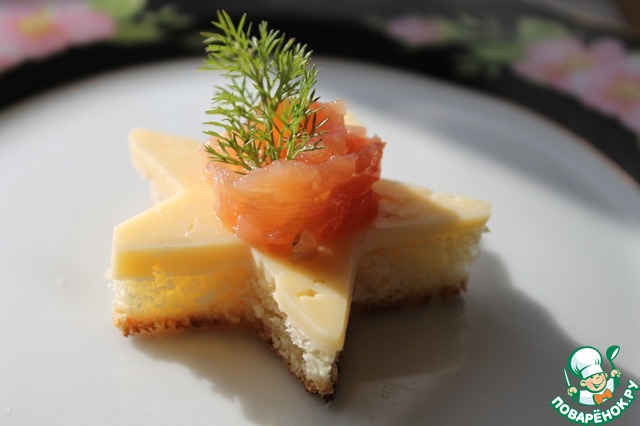 Мини-бутерброды праздничные с горбушей быстрого посола