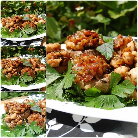 Mouth-watering stuffed mushrooms-grilled