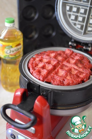 Beet waffles