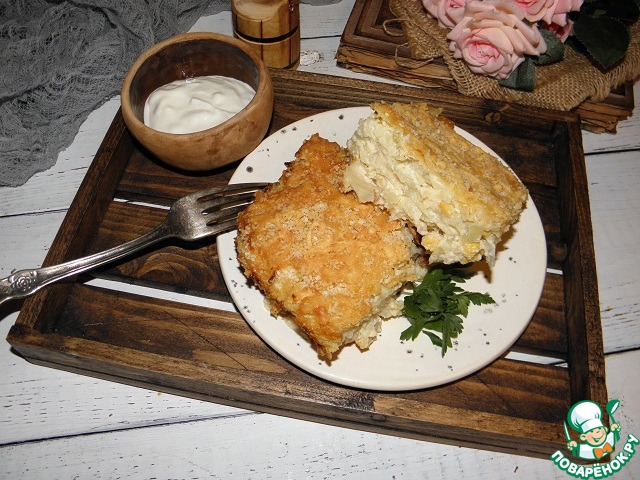 Cabbage casserole with corn