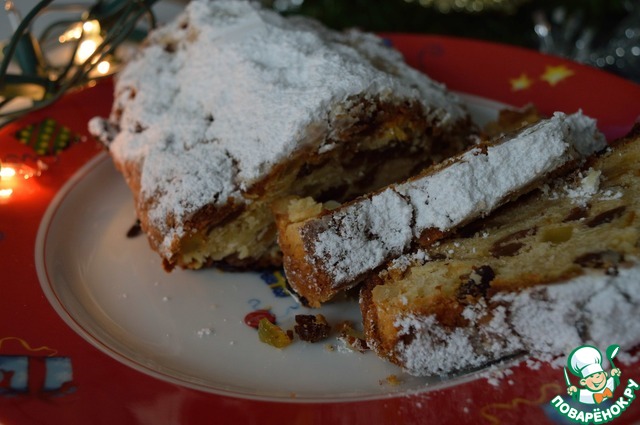 A traditional cheese Stollen with rum