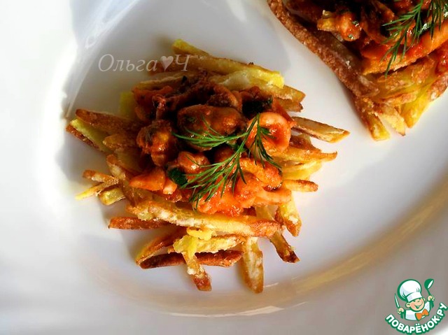 Морской коктейль на картофеле 