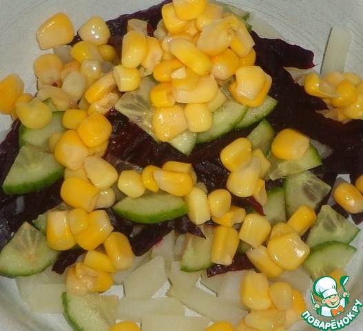 Салат с кукурузой и свеклой