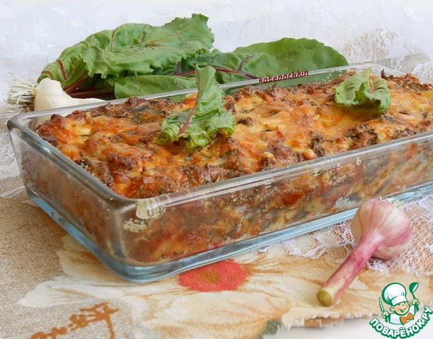 Casserole with beetroot leaves
