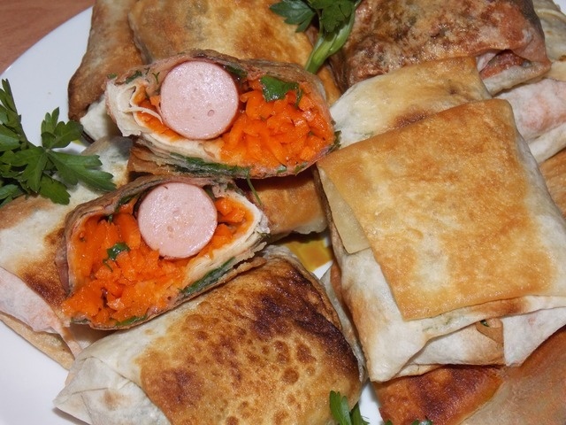 Хрустящий лаваш с начинкой