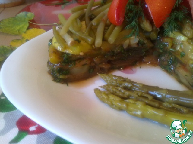 Торт из запеченных овощей