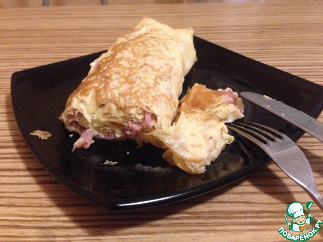 Омлет по-японски рулетом