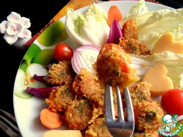 Пикантная морковка в сырной панировке