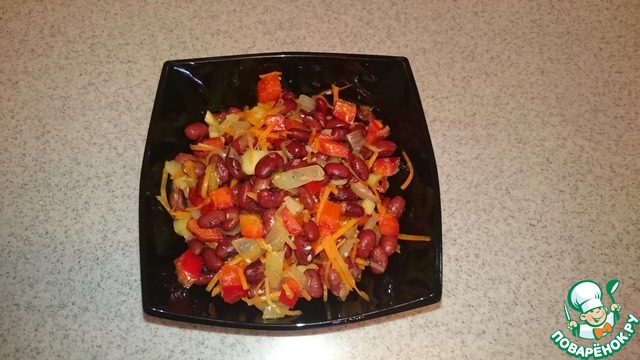 Warm salad of red beans