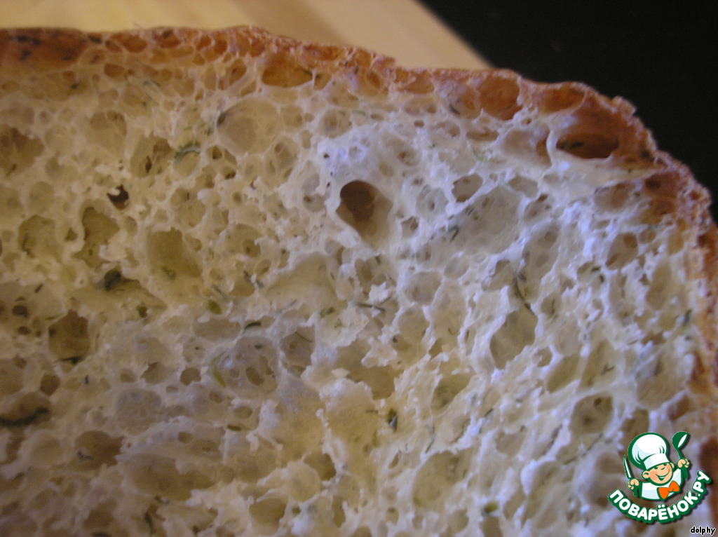 Rustic bread with dill and onions