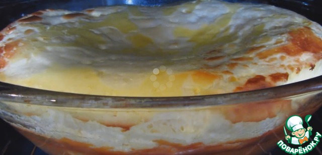 Very juicy cheese casserole