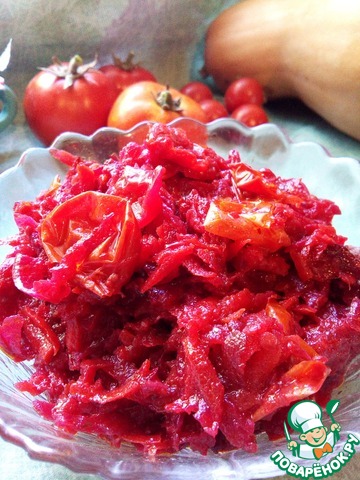 Тушеные овощи с помидорами черри