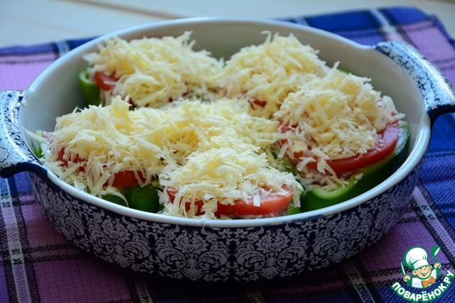 Peppers stuffed, baked in the oven