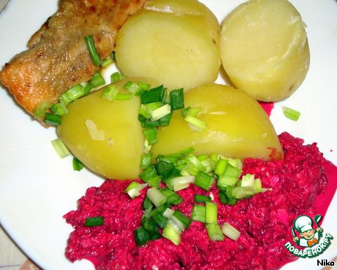 Salad with beets and Parmesan cheese