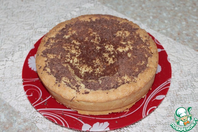 Basque cake with poppy seed custard