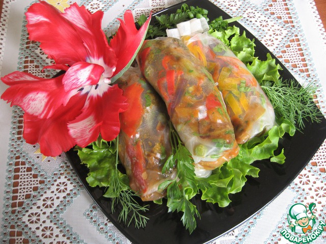 Спринг роллы с овощами карри