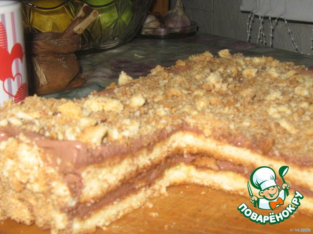 Мандариновый бисквит с шоколадным кремом 