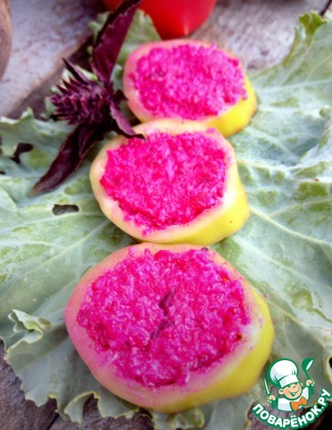 Перец, фаршированный свеклой и сыром