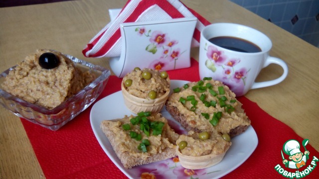 Pate lean from beans and mushrooms