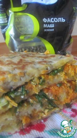 Фасолевый блинный пирог