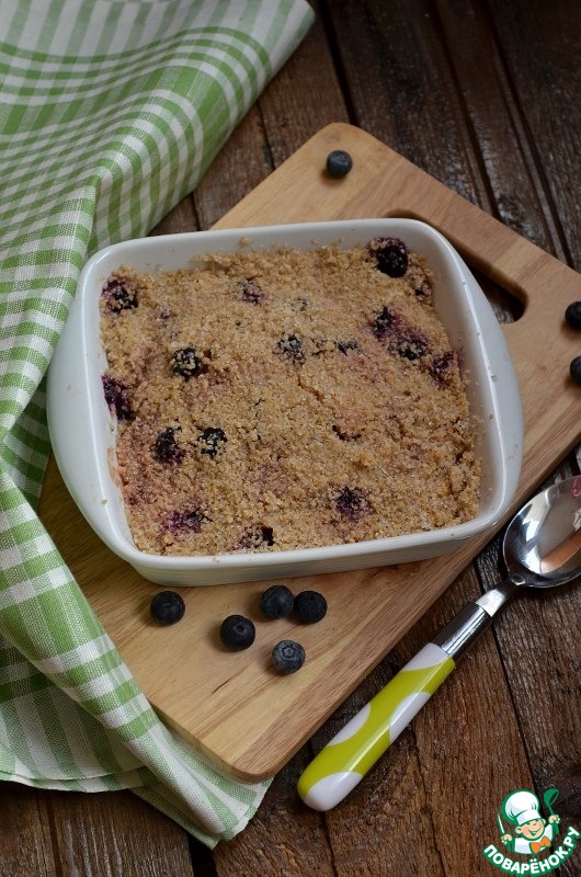 Diet Apple-blueberry crumble