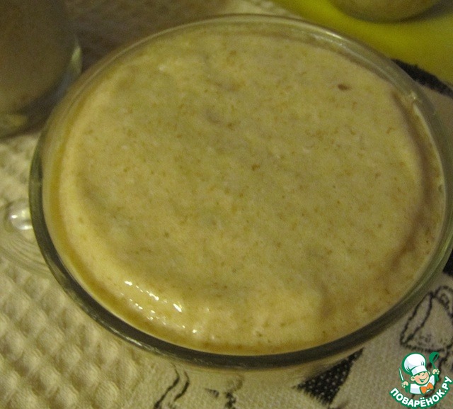 Souffle with bananas and passion fruit