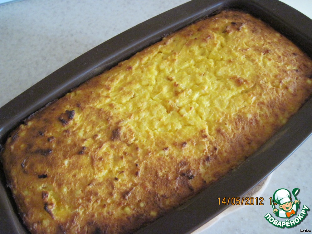 Orange casserole with cottage cheese and sago